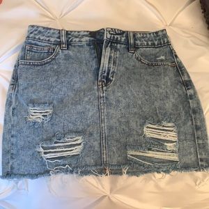 PacSun Distressed Jean Skirt